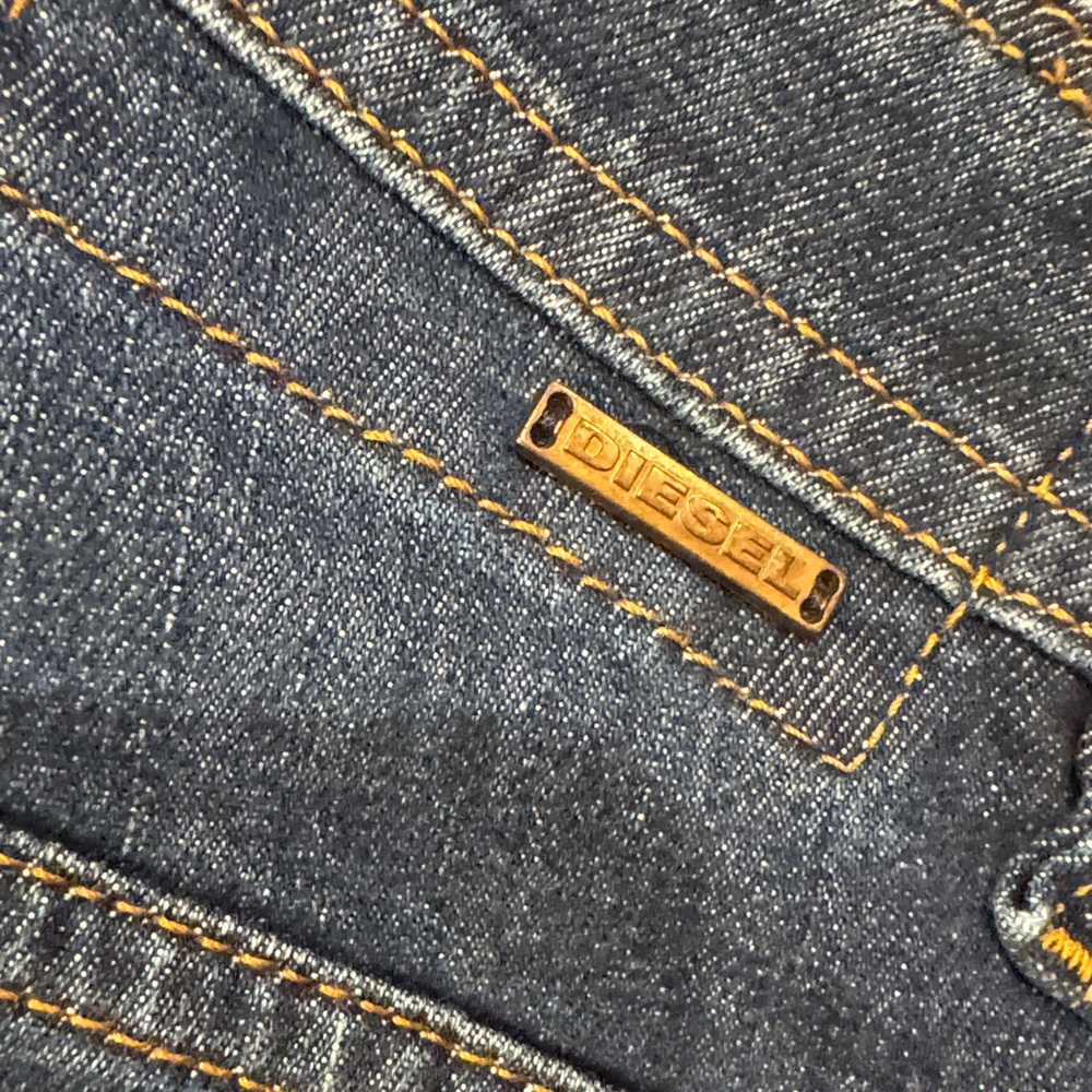 Diesel mens Thommer  Indigo Denim with Gold Stitching